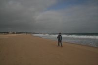 Promenad l�ngs praian