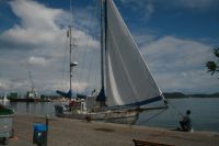 Torkning av segel vid stadskajen