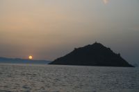 Sardiniens SW hrn i soluppgngen