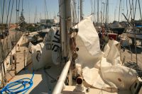 Storseglet avsk�ljt och torkas