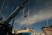 Vindgeneratorn ner f�r service