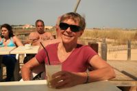 Paus p� Lindas strandbar