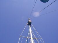 Montering av radarreflektor mitt p� Nordsj�n