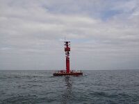 Codling fyr, notera tidvattnet kring den