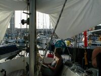 Gunilla under soltaket