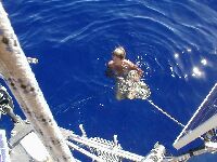 Bad med 5000 meter vatten under oss